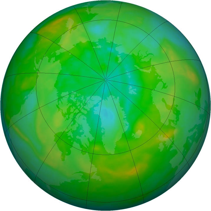 Arctic ozone map for 19 July 2015